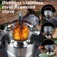 thumbnail image 4 of onlyliua Ofertas Del Día Liquidación Parrilla Portátil para Exteriores, Estufa, Sartén, Asadores para Acampar, Cuernos de Carbón para Barbacoa, Utensilios de Cocina para Picnic, 4 of 7