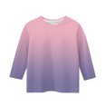 thumbnail image 5 of Ndbuld Summer Clearance Girls Long Sleeve Shirts Soft Cotton Crewneck Girls' Basic Long-Sleeve T-Shirts Toddlers' Tagless Tees Pink 160cm/63in, 5 of 5