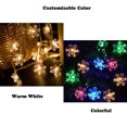 thumbnail image 7 of FSLiving String Lights with Timing Function,Curtain Lights 6.5ft String Lights with Timer Switch,Fairy Light with Snowflake Beads For Christmas Party Bedroom Garden Decor - Set of 2 (Colorful), 7 of 7