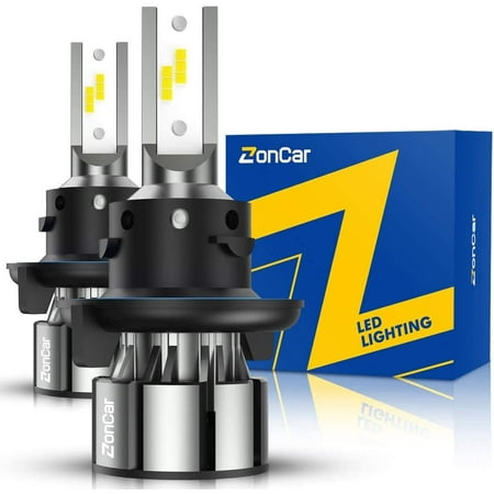 

ZonCar H13 9008 LED Bulbs 6500K Cool White LED Lights with Fan Pack of 2