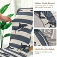 thumbnail image 5 of Yayeee 2 Pack Dining Chair Covers Stretch Parson Chairs Slipcovers Seat Protector, Dark Sharks, 5 of 6