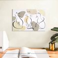 thumbnail image 3 of Elephant Stock Minimalist Cats Wall Art - Horizontal Canvas Wall Art - Living Room Wall Decor - Animal Canvas - White And Beige Decor - 12" x 8", 3 of 8