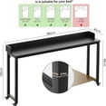 thumbnail image 3 of Mobile Overbed Table Queen Size, Heavy-Duty Bed Desk with Lockable 360° Wheels, Wide Wood Tabletop & Heightened Baffle, Ideal for Home & Hospital Nursing Use, 3 of 12