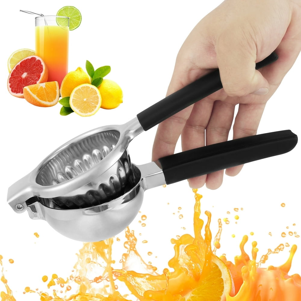 Lemon Squeezer Stainless Steel Hand Press Lemon Lime Juicer Press Non-Slip Grip Design Ergonomic Manual Lemon Squeezer