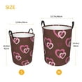 thumbnail image 6 of YFYANG Waterproof Laundry Hamper, Brown Love Design Laundry Basket Oxford Fabric with Handle Foldable, S, 6 of 8