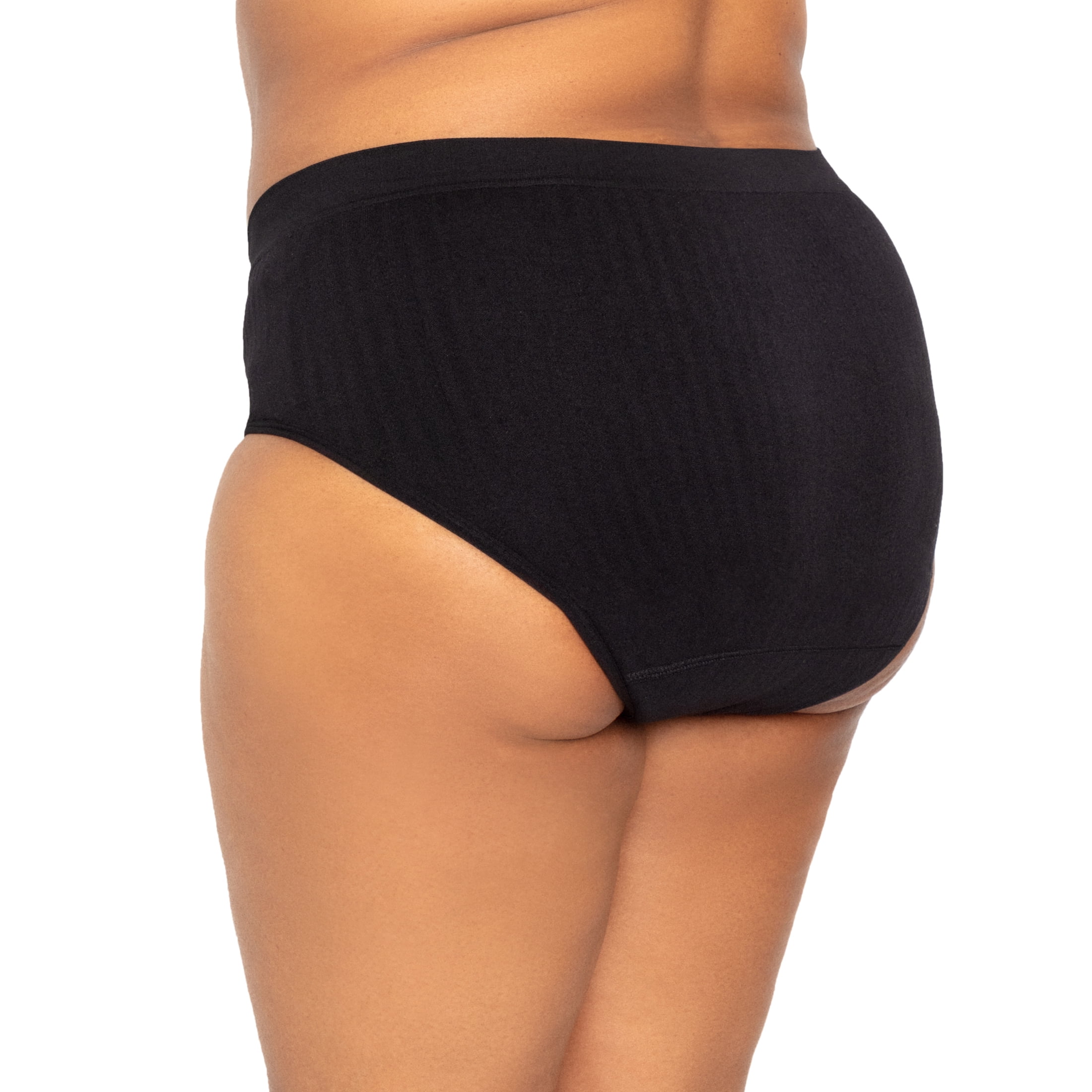 The Period Company. Sporty Stretch Bikini, Period Underwear for Heavy Flows, Black
