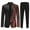 Red on black, variant on Mens Stylish Dinner 2-Piece Suit Slim Fit Sequin Suit Jacket Sport Coat and Pants