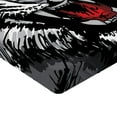 thumbnail image 2 of Ambesonne Black White Fitted Sheet, Tiger Roars, Twin Size, White Black Grey, 2 of 3
