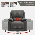 thumbnail image 4 of KIGOTY Rocking Recliner Chair, 360 Swivel Recliner with Massage and Heating, Dark Grey, 4 of 7