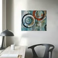 thumbnail image 4 of COMIO Abstract Wall Art Geometric Circle Block Painting Modern Grey Brown Picture, Simple Artwork Ready to Hang Framed for Bedroom Living Room Bathroom Home Office Wall Décor, 4 of 6