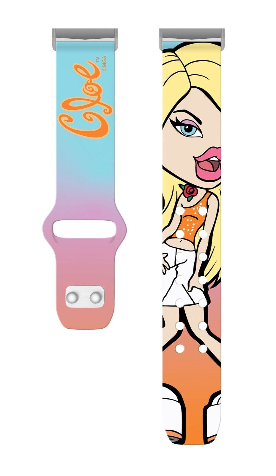Bratz Passion For Fashion HD Watch Band Compatible with FitBit Versa 3 & Sense (20mm Long Cloe 2002) by Affinity Bands