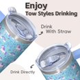 thumbnail image 4 of 20OZ Unicorn Tumbler with Handle Insulated Stainless Steel Tumbler Great Presents for Women Unicorn Enthusiasts Perfect for Birthday Christmas and Pool Parties, 4 of 6
