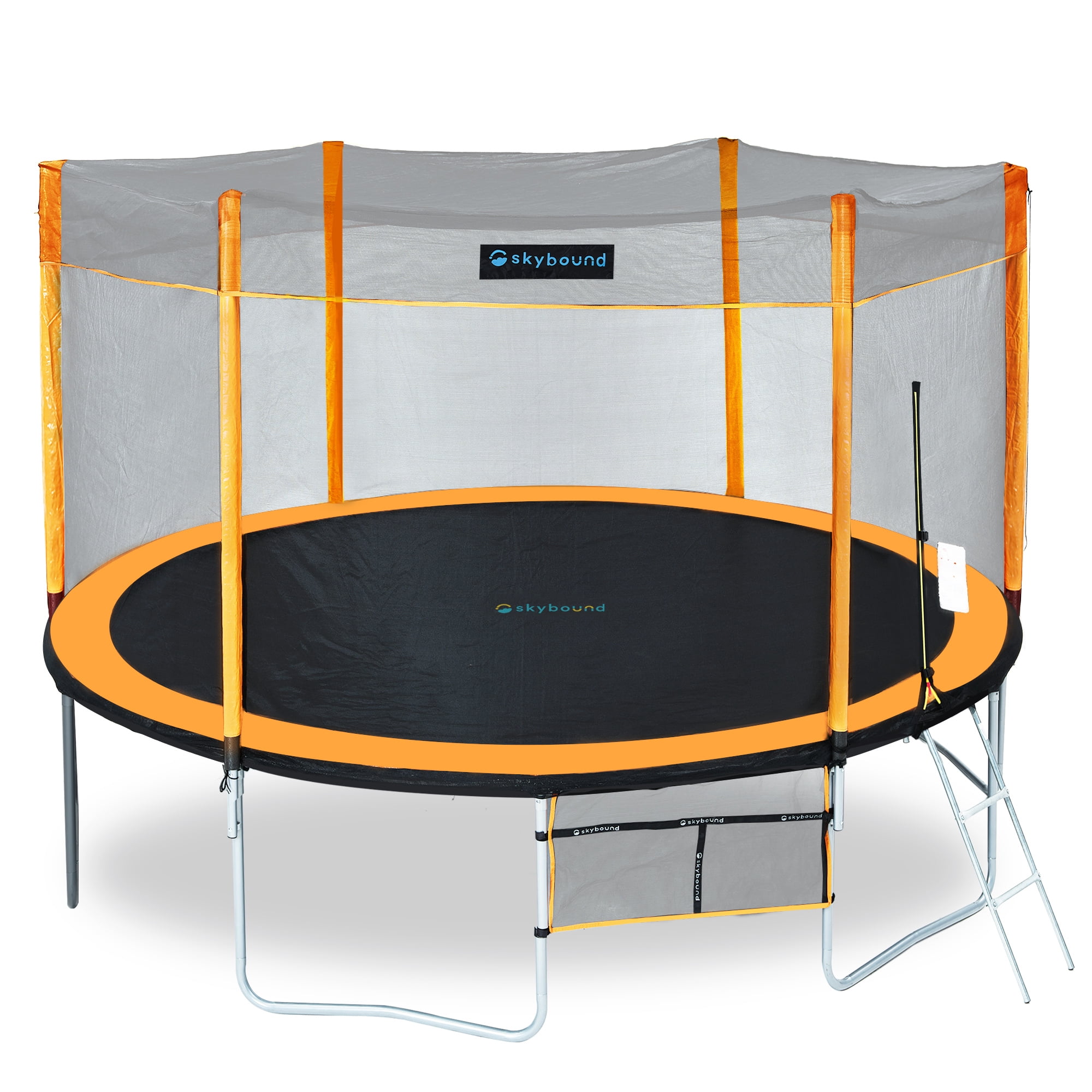 SkyBound 15ft Outdoor Recreational Trampoline with Enclosuure Net for Kids and Adults Orange