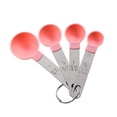 thumbnail image 4 of Advancent 8 unids/set taza medidora cuchara conjunto mango de acero inoxidable taza medidora de plástico herramienta para cocinar y hornear Herramientas y accesorios para hornear rosa Advancent HA9213-01B, 4 of 6