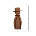thumbnail image 2 of Christmas Snowman Decor - 15in Hand Woven Style Rattan Snowman Figurine with Santa Hat & Chocolate Velvet Scarf, Farmhouse Snowman Statue for Front Door Porch Mantel Shelf Entryway Winter Home Decor, 2 of 7