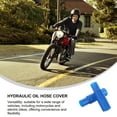 thumbnail image 3 of Motorcycle Brake Line Silicone Oil Pipe End Cover Blue 2Pcs 1.65X0.39X0.39In, 3 of 8