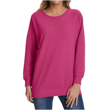 tarylea Sweatshirt for Women Long Sleeve Scoop Neck Pullover Casual Loose Comfy Fall Basic Tunic Tops