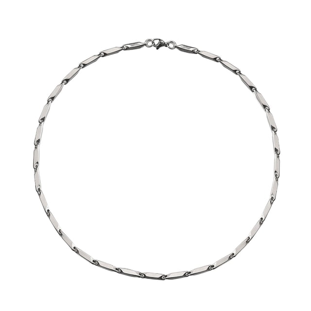 Collar de cadena fina para clavícula y cuello para mujeres y hombres, accesorios de joyería de moda, con cierre de langosta para Navidad y bodas 50 centímetros