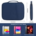 thumbnail image 3 of 8-13 Inch Tablet Carrying Case, Padded Protective Bag Travel Sleeve with Smart Organization for Accessories for Tablets/iPad Pro 11 (2022-2018), iPad 10.9 (10th Gen), iPad Air (5/4th Gen), Galaxy Tab, 3 of 9