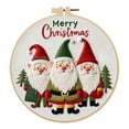 thumbnail image 2 of Christmas Embroidery DIY Kit | European Floral Hanging Patterns | Complete Needle and Thread Set | Includes 20cm Hoop, Printed Cloth, Instructions | Gift or Wall Decor, 2 of 6