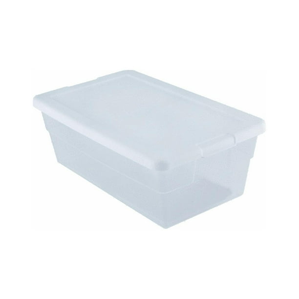 Caja de almacenamiento Sterilite transparente de 6 litros, paquete de 4