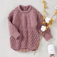 thumbnail image 4 of GiLiling Baby Girls and Boys Knit Romper - Cotton Long Sleeve Sweater Bodysuit for Daily Layering and Travel Wear (Pink, 0-3 Months), 4 of 9