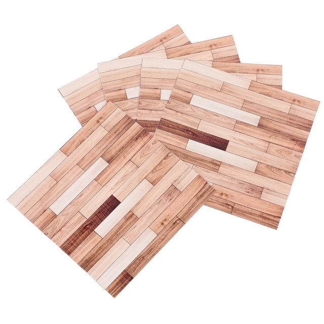OULII 5pcs Mini House Floor Paper Multi Self-adhesive Decors for Model Makers