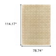 thumbnail image 4 of 6' X 9' Gold And Ivory Geometric Power Loom Stain Resistant Area Rug, 4 of 8