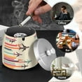thumbnail image 4 of Yayeee Ashtray with Lid for Cigarette Smokeless Stainless Steel Home Ash Holder, Flying Planes, 4 of 7