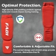 thumbnail image 3 of Fadi Sports Shin Instep Guards for Muay Thai, Kickboxing & MMA – Lightweight – Red S, 3 of 6