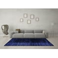 thumbnail image 3 of Ahgly Company Indoor Square Abstract Blue Modern Area Rugs, 4' Square, 3 of 4
