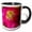Black/White, variant on 3drose, Waves Near Makaha Beach, Oahu, Hawaii, 11oz Two-tone Red Mug