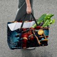 thumbnail image 7 of Santa Claus Collapsible Oxford Cloth Laundry Bag Grocery Bags Shopping Bag with Reusable Foldable Large Capacity, 7 of 7