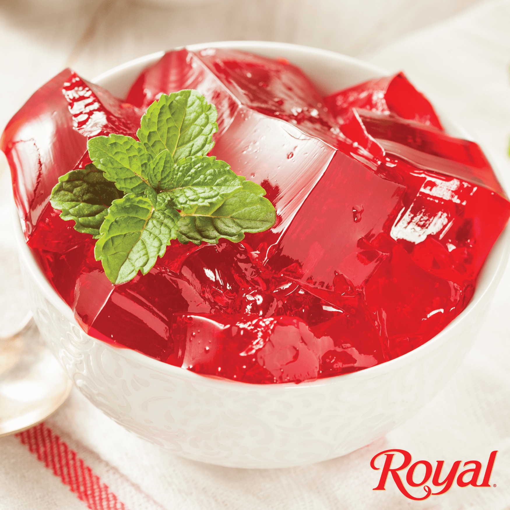 (4 pack) Royal Strawberry Gelatin Mix, Family Size, 2.82 oz