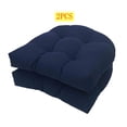 thumbnail image 5 of Bxaolu 2PCS Tufted Seat Cushion, 19''x19'' Outdoor Indoor U-Shape Cushions for Chair Seat, Rocking Chair Cushion Pad Sets for Patio Garden Home Office Furniture (Navy), 5 of 7