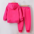 thumbnail image 4 of Tao Tao Toddler Baby Girls Clothes Butterfly Floral Print Hoodie Letter Graphic Sweatpants Fall Winter Outfits Set Cute Spring New Style Pullover Two-piece Set Hot Pink 130, 4 of 8