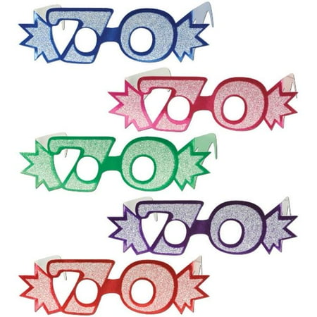 Bulk Buys 70 Glittered Foil Eyeglasses -Pack of 75