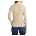 thumbnail image 2 of VINCE CAMUTO Womens Gold Cut Out Glitter Long Sleeve Crew Neck Top M, 2 of 3