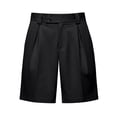 thumbnail image 4 of Simua Men's Business Casual Chino Shorts | Button Zipper Pockets Tailored 5-Inch Fit For Daily Office Outdoor, 4 of 8