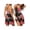 Black Red Floral, variant on Striped Cotton Nightwear Sexy Nightgown for Women
