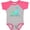 Baseball Heather and Hot Pink, variant on Inktastic Sister-saurus Cute Brontosaurus Family Boys or Girls Baby Bodysuit