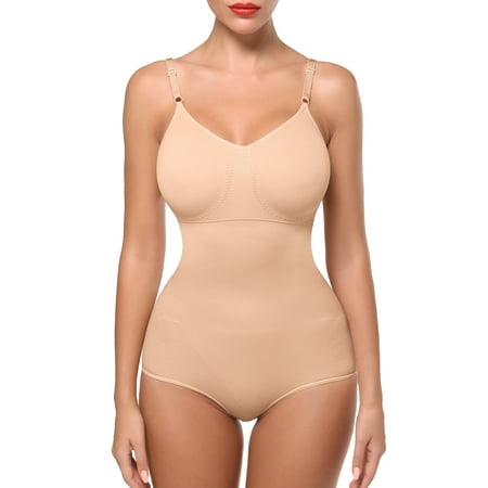

COMFREE Shapewear Bodysuit Tank Tops for Women Tummy Control Waist Trainer Spaghetti Strap Camisole Leotards Bodycon Jumpsuit