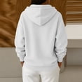 thumbnail image 5 of Garbnen Fleece Women's Hoodie Long Sleeve Women's Sweatshirt Cozy Fall Winter Warm Oversized Trendy Pullover for Women with Pocket White XXL, 5 of 6