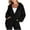 Black, variant on Women's Loose Fitting Shirts New Womens Oversized Half Zip Hoodies Long Sleeve Casual Sweatshirts Loose Fall Pullover Tops with Pockets Black M