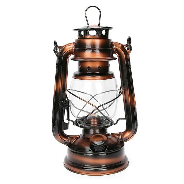Fyearfly Lámpara de Aceite Vintage Lámpara de Queroseno de huracán, Linterna de Aceite portátil Linterna de Aceite de Hierro Lámparas de Queroseno para iluminación de Interior y Exterior para Acampar