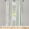 thumbnail image 3 of Ambesonne Alien Curtains, Sun and Moon Constellation, Pair of 28"x95", Multicolor, 3 of 5