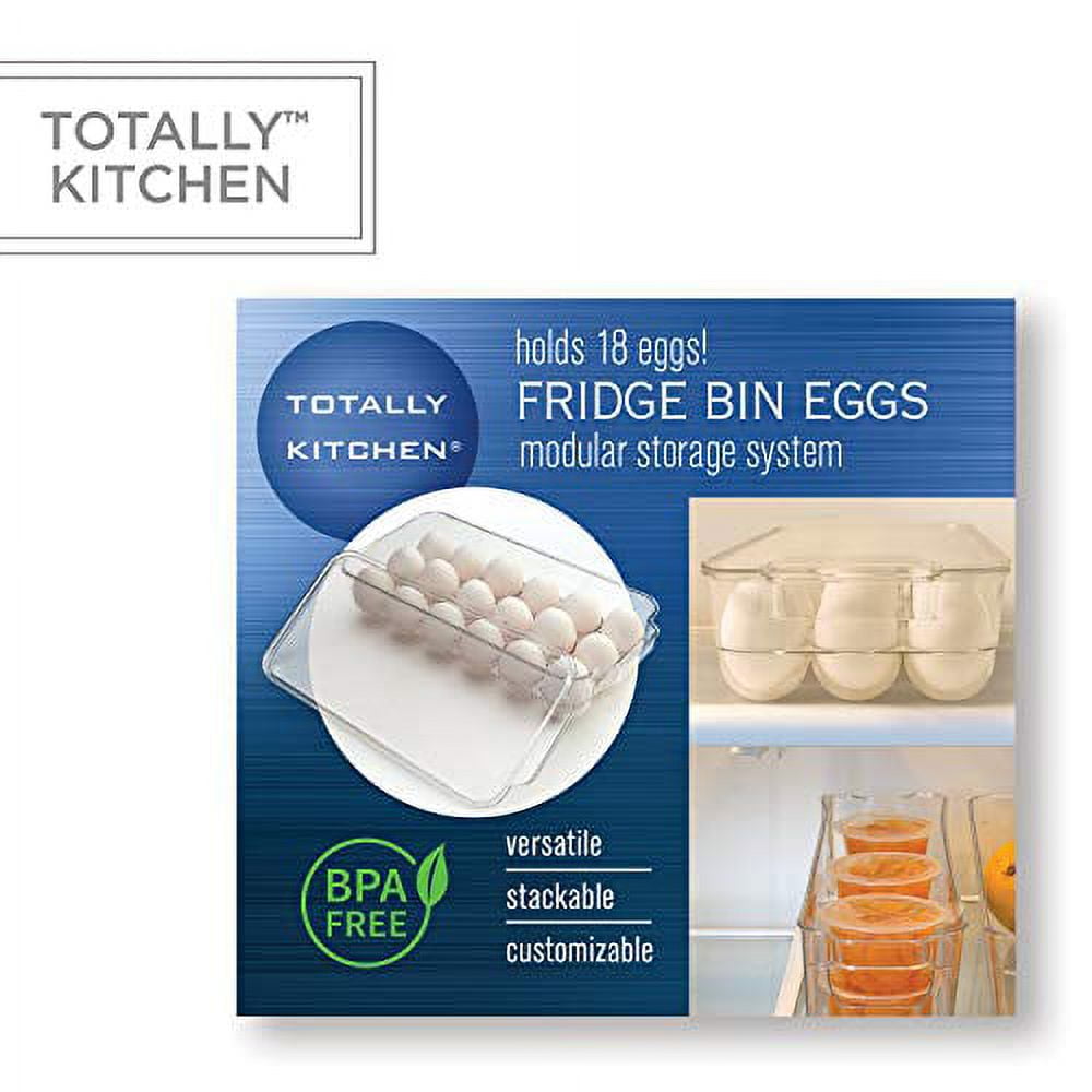 1pc Egg Holder For Refrigerator - Stackable Fresh Egg Tray - Clear Kitchen Eggs  Storage Trays With Vented Lids For Pantry, Fridge, Countertop, Cabinet