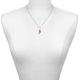 thumbnail image 2 of Delight Jewelry Silver-tone 3-D Hot Pink Ice Skate - Silvertone Class of 2026 Delicate Bar Necklace, 18.75", 2 of 4