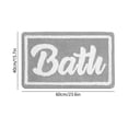 thumbnail image 3 of KOYPTL Waffle Bath Mat Boho Flocked Bath Rug Absorbent Non Slip Ultra Soft Bathroom Mats Machine Washable Knit Bath Rugs with Bath Letter for Bathroom Bedroom Kitchen Tub 16*24" Gray, 3 of 6