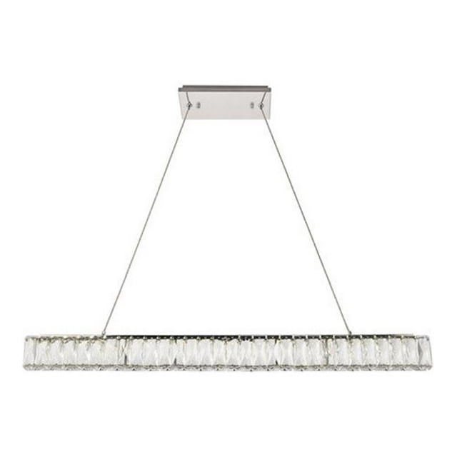 Elegant Lighting 3502D38C Monroe Integrated Led Chip Light Chrome Chandelier